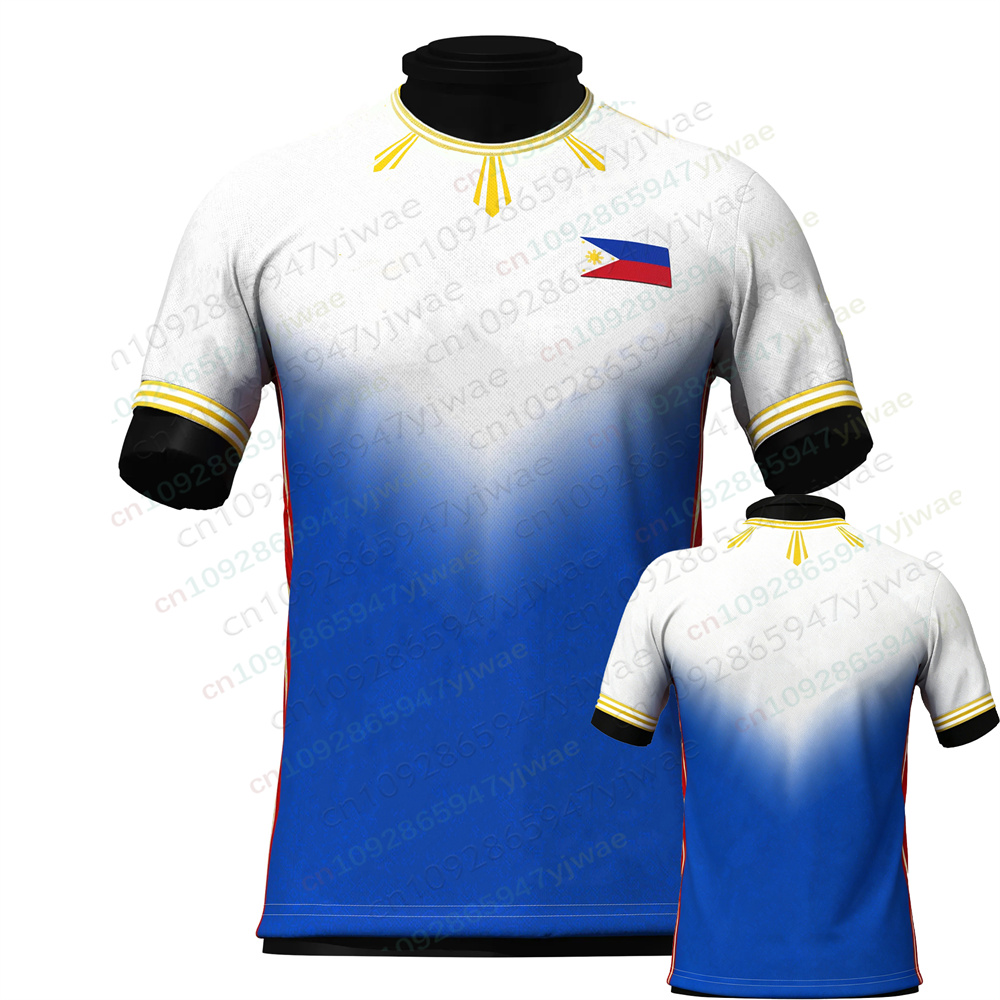 Maillot de football Philippines Heritage, respirant, séchage rapide, vêtements de sport, t-shirt d'entraînement à manches courtes, t-shirt d'été pour hommes