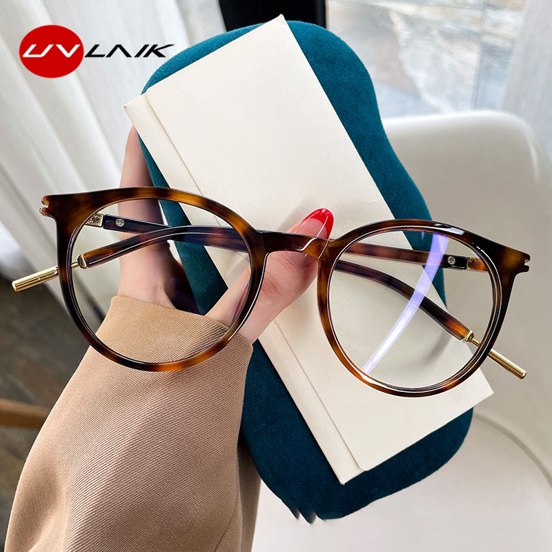 Lunettes optiques rondes anti-lumière bleue pour myopie pour femmes, lunettes rétro vintage, lunettes d'ordinateur, grande monture, mode