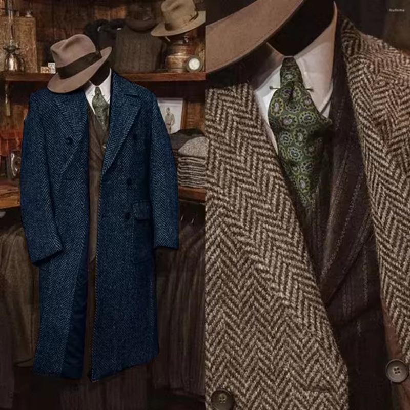 Blazers décontractés pour hommes, manteaux en mélange de laine, trench-coats pour hommes, vestes croisées classiques, chaudes, pour le sport, les fêtes, le shopping et les affaires