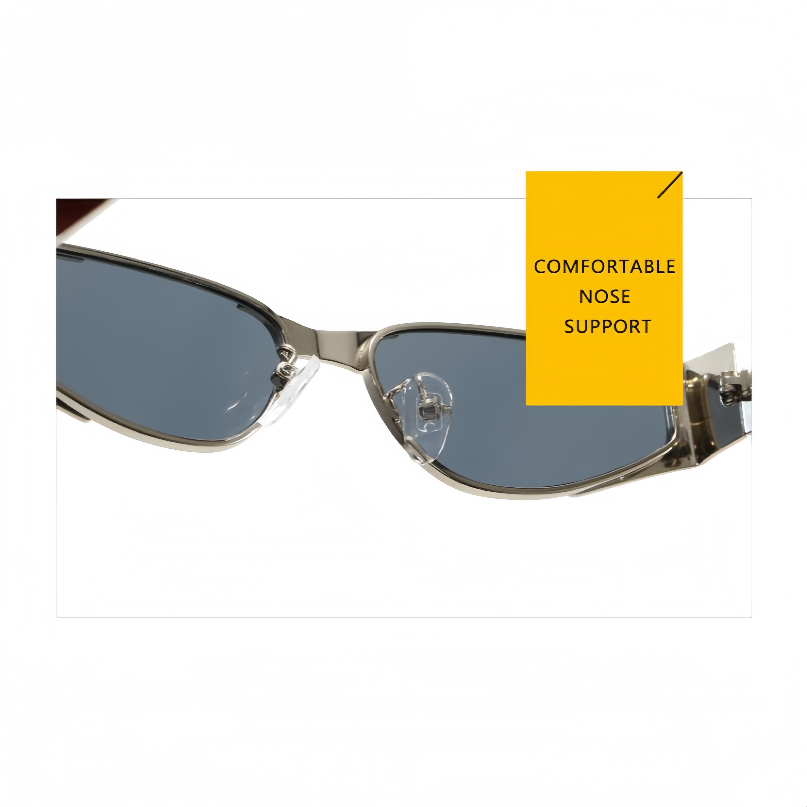 Lunettes de soleil métalliques carrées tendance pour hommes et femmes, style hip-hop, photographie de rue, lunettes de soleil anti-UV