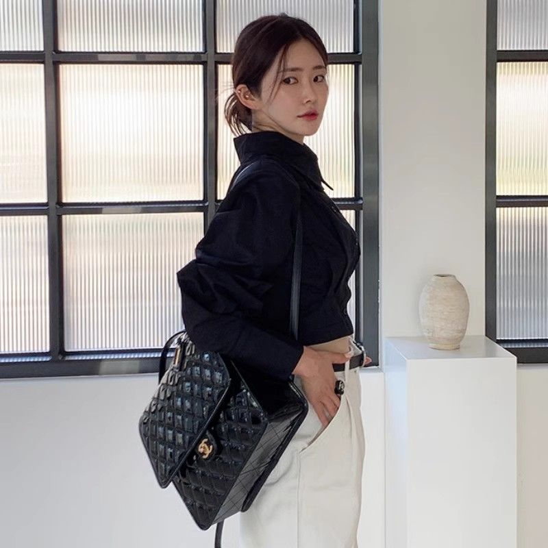Chemisier décontracté printemps-été pour femme, chemise à manches longues unie avec lacets, haut court élégant pour le bureau, chemisier blanc