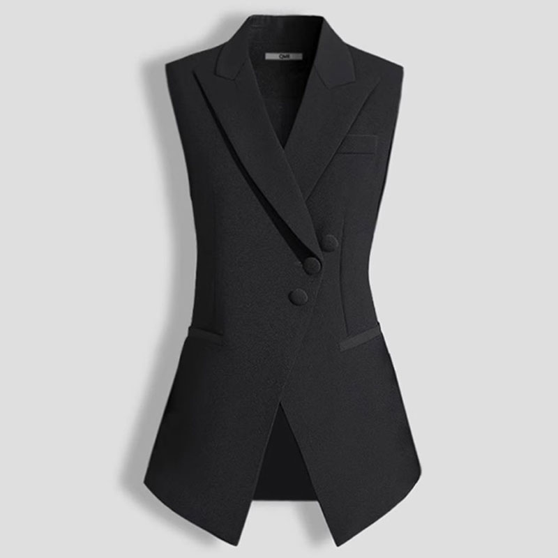 Costume gilet femme gilet veste 2025 printemps automne nouveaux hauts sans manches haut de gamme taille mince tempérament gilets femme pardessus