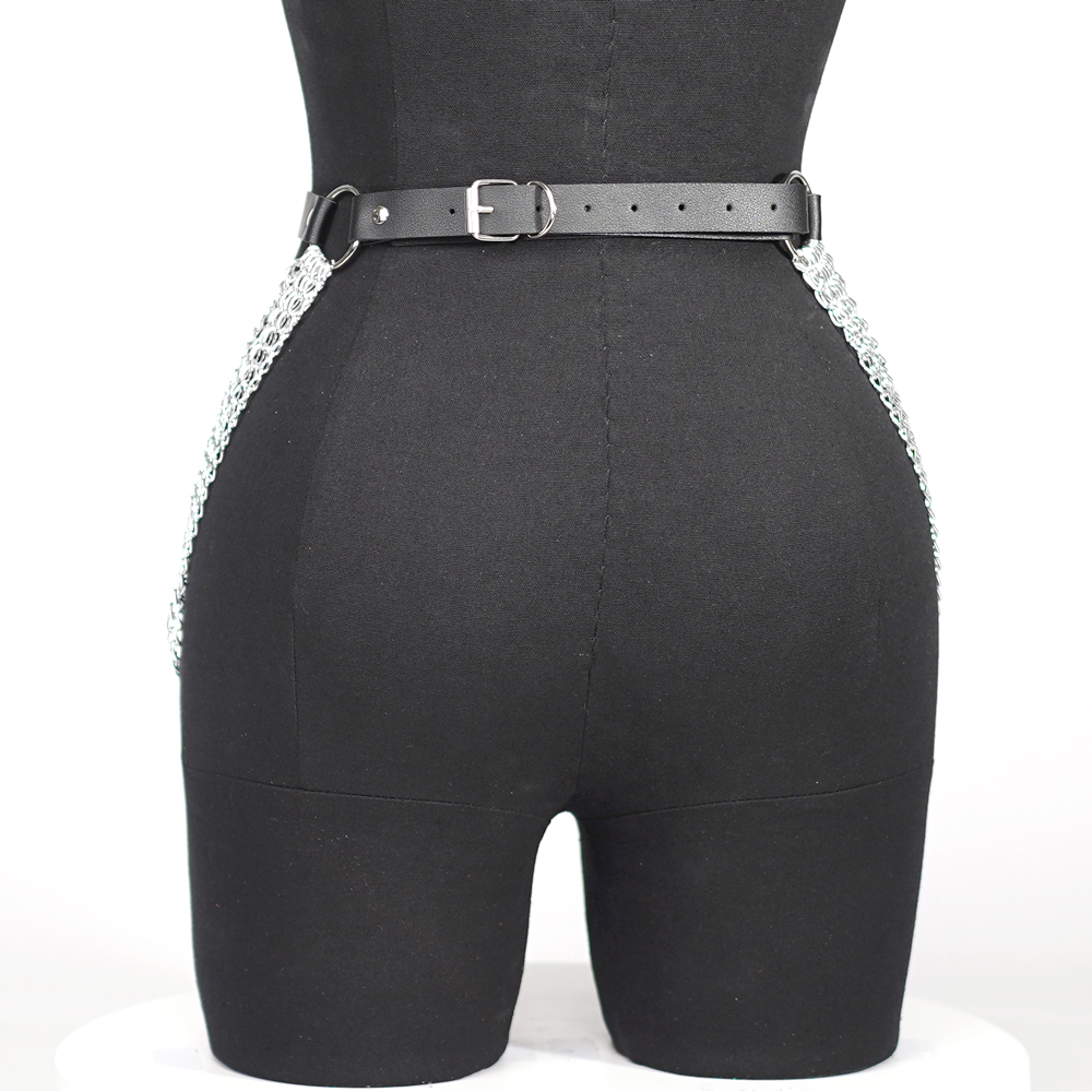 Harnais de mode pour femme, ceinture jarretière, ceinture corset de taille, harnais de taille en cuir PU, harnais de cuisse, accessoires vestimentaires gothiques