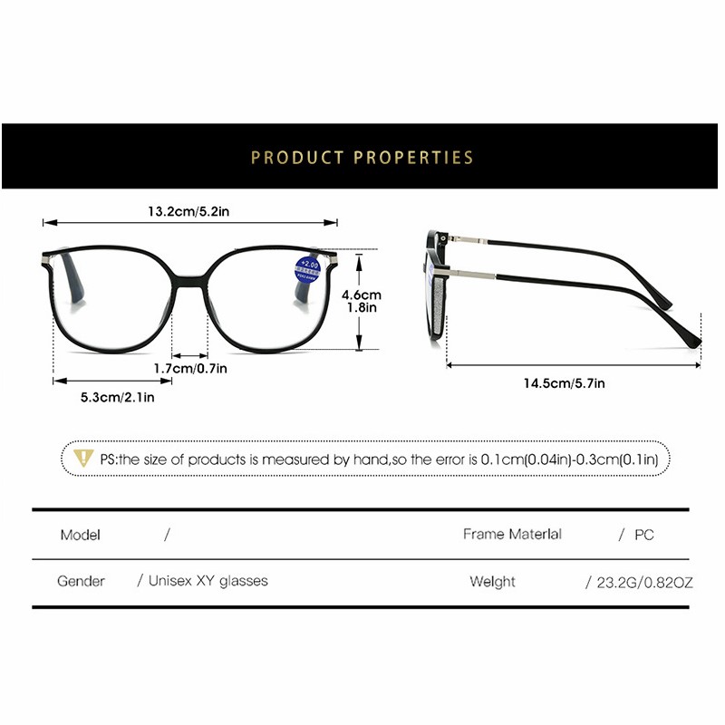 2025 lunettes de lecture surdimensionnées femmes Anti lumière bleue lunettes changement de couleur mode Prescription lunettes optiques lunettes + 0.0 ~ +
