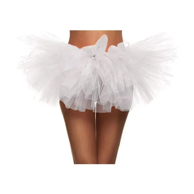 Demi-jupe Sexy pour femmes adultes, 5 couches, jupe bouffante en Tulle, courte, fête, boîte de nuit, Mini jupe, Costume d'événement de Performance