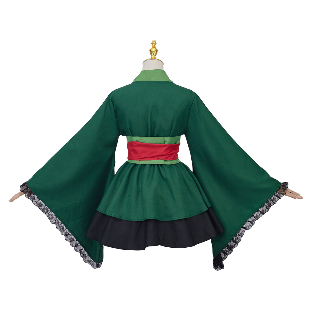 Roronoa Cosplay Costume Halloween Kimono robes tenues une pièce Anime Robe cape ceinture Costume complet tenue pour femme
