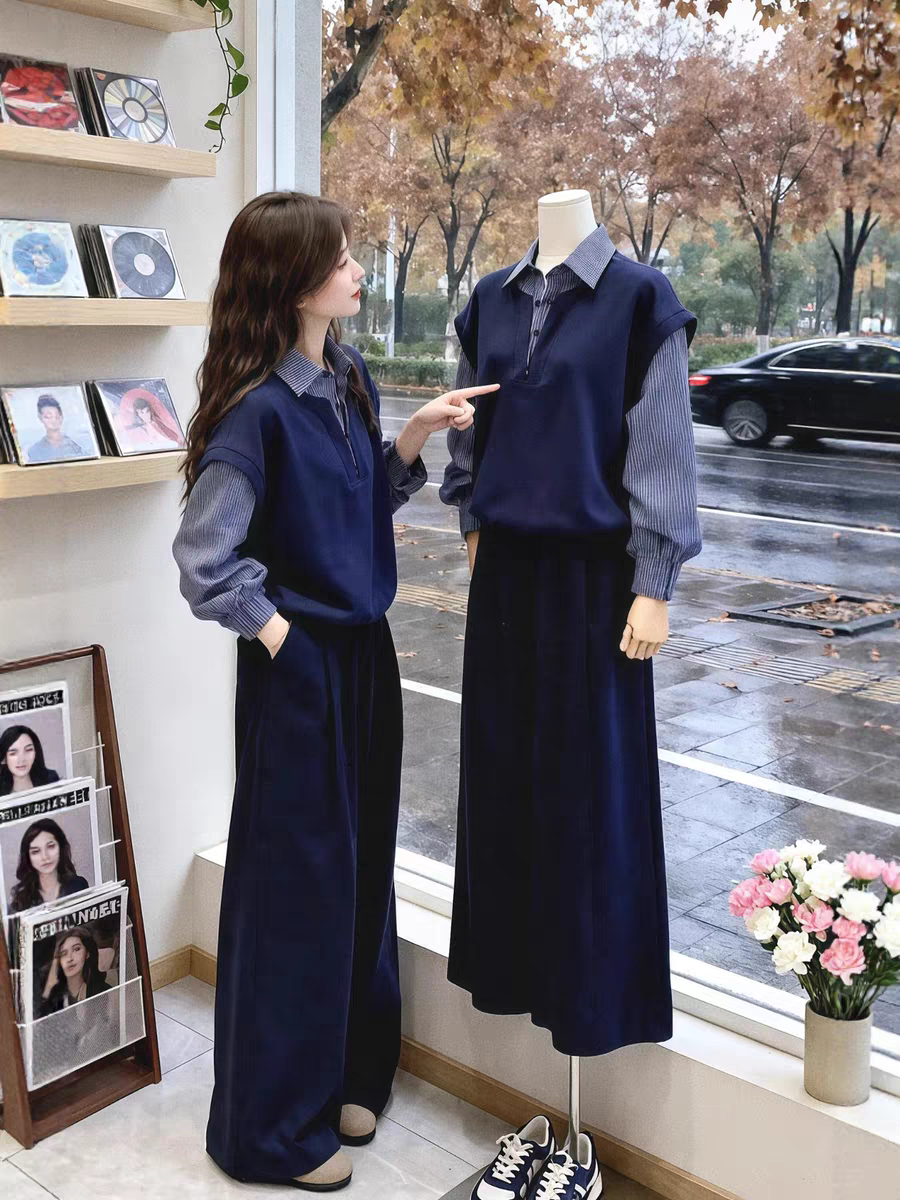 Chemise à manches longues rayée pour femmes, mode coréenne, sweat-shirt patchwork, pull décontracté pour femmes, chemise quotidienne de printemps, hauts vintage