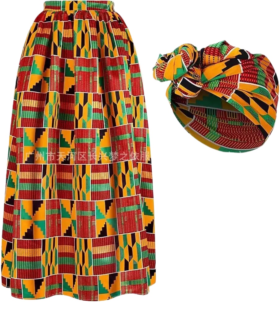 Mode nationale impression femmes Sexy fente Maxi jupe été décontracté