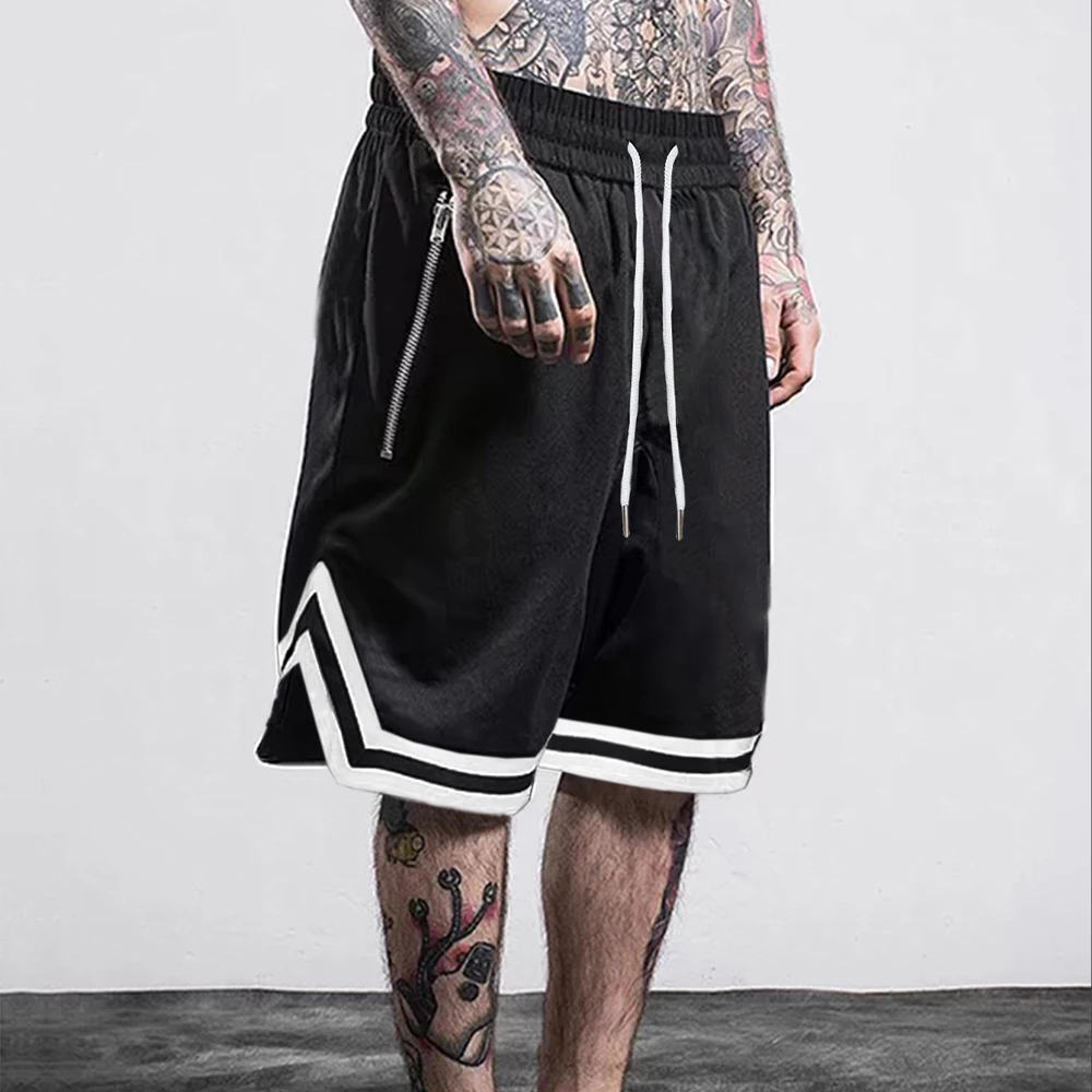Shorts de basket-ball en maille à séchage rapide pour hommes, pantalons courts d'extérieur respirants, joggeurs de sport décontractés, salle de sport, fitness, été