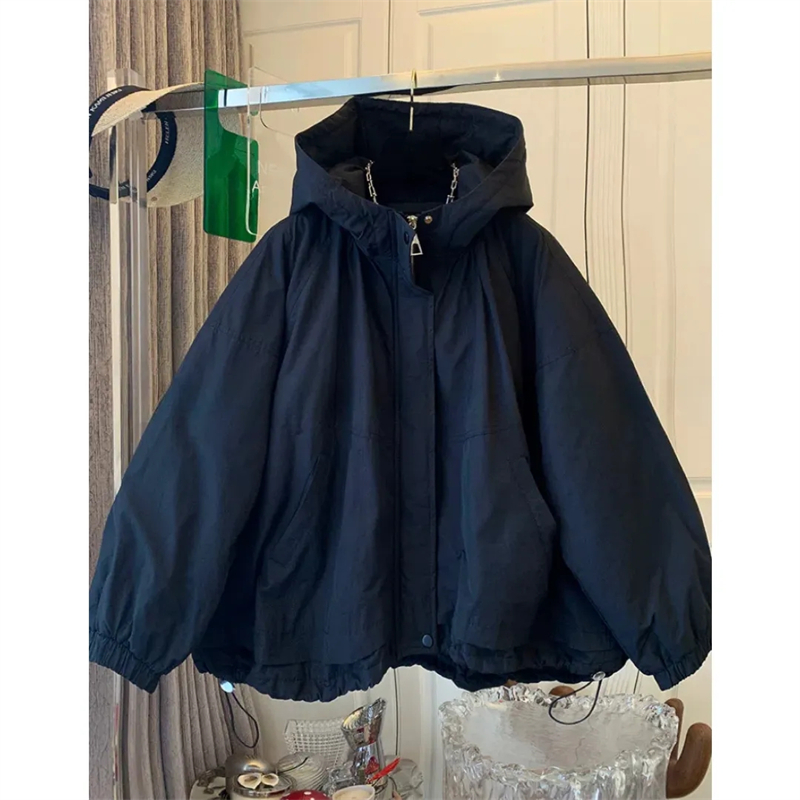 Nouvelle veste courte pour femmes 2025 printemps automne Design Sense à capuche dame vêtements d'extérieur tempérament élégant dames mode manteau