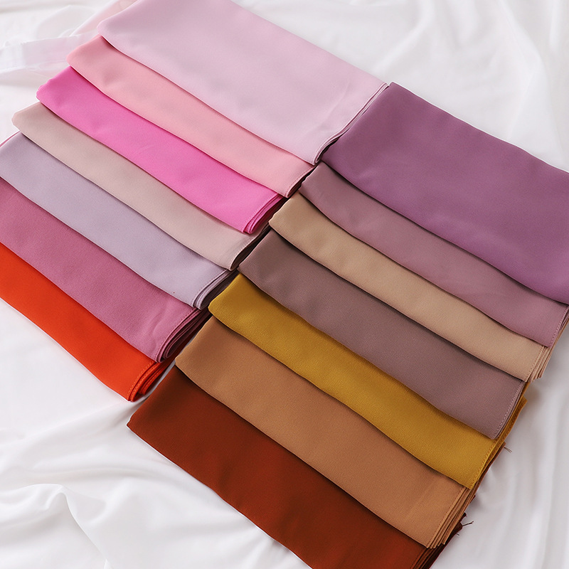 Foulard Carré en Mousseline de Soie pour Femme Musulmane, 85x85cm, Sous-Écharpe, Mode Décontractée, Hijab Document Uni
