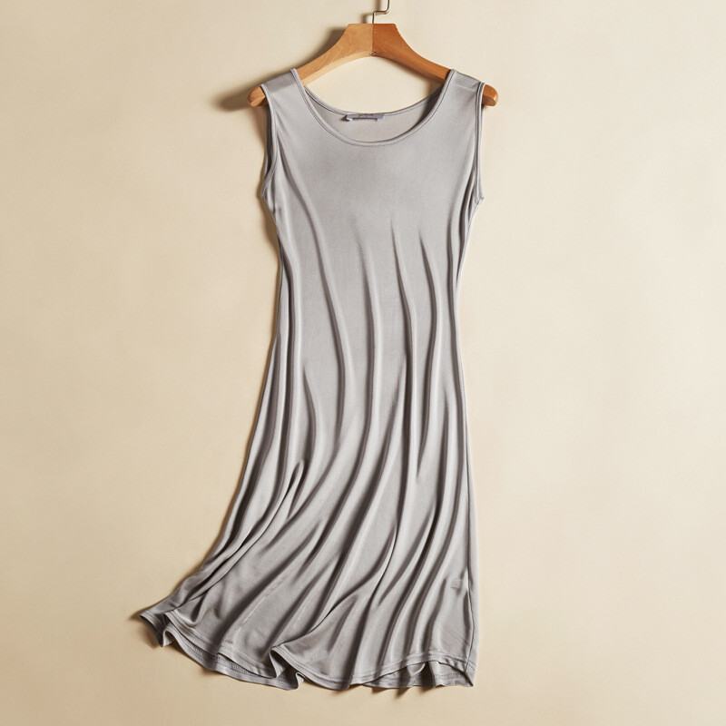 Robe sans manches 100% soie de mûrier, modèle gilet, L-XXXL