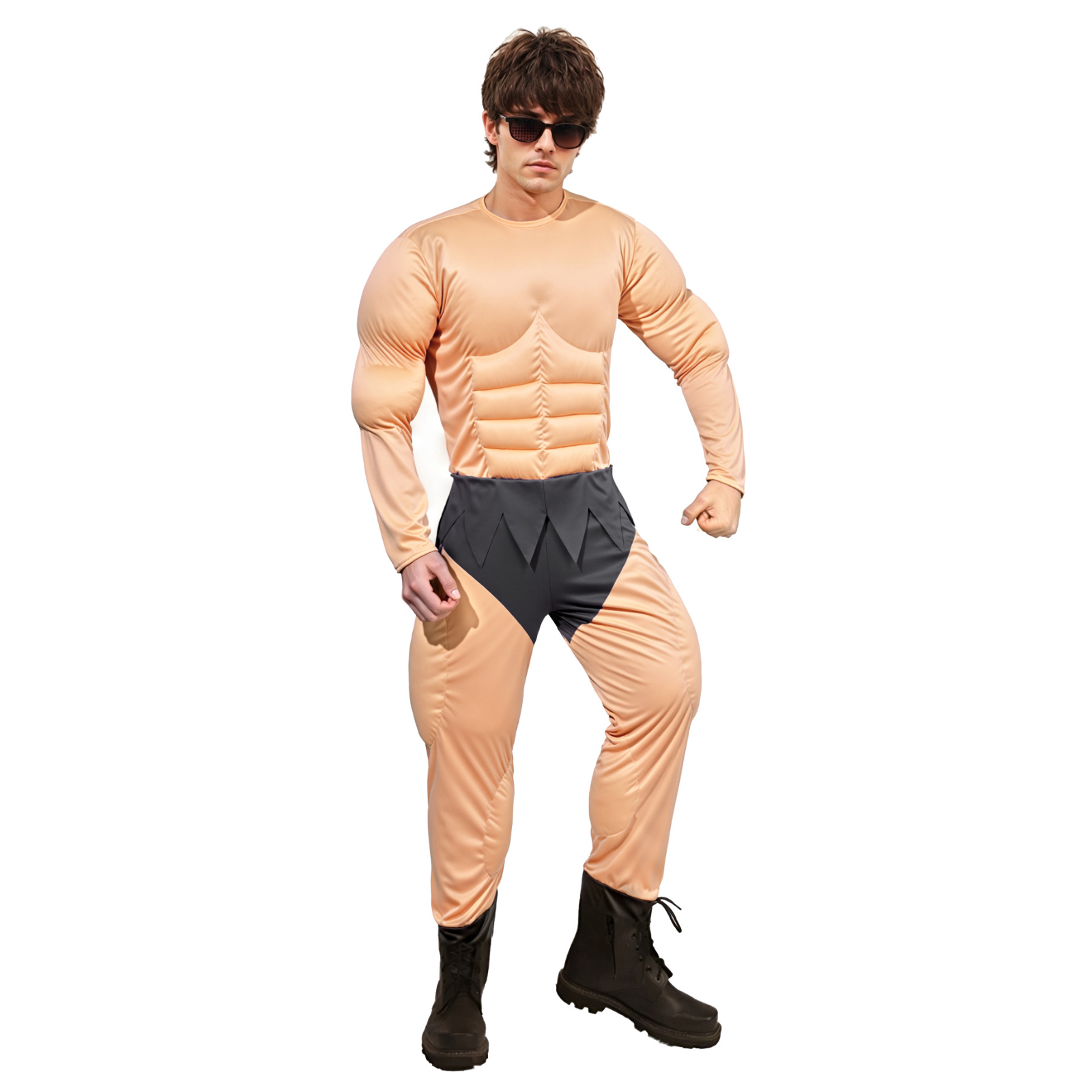 Costume de musculation pour adultes et enfants, tenue de bodybuilder fantaisie, combinaison de lève-poids pour Halloween, cosplay, spectacle et cadeau