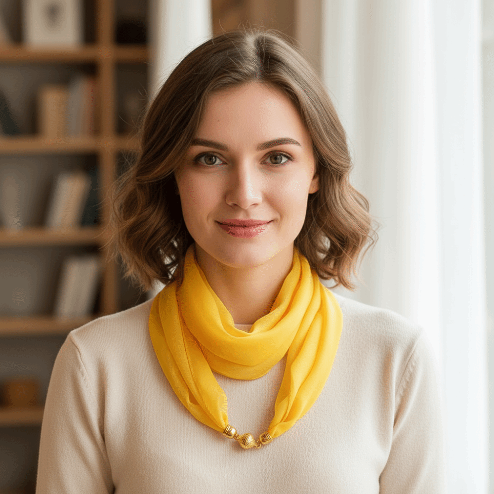 Écharpe magnétique en coton doux pour la protection du cou, 65x65cm, boucle magnétique, écharpe carrée, imprimé floral, foulard pour femmes, mode féminine