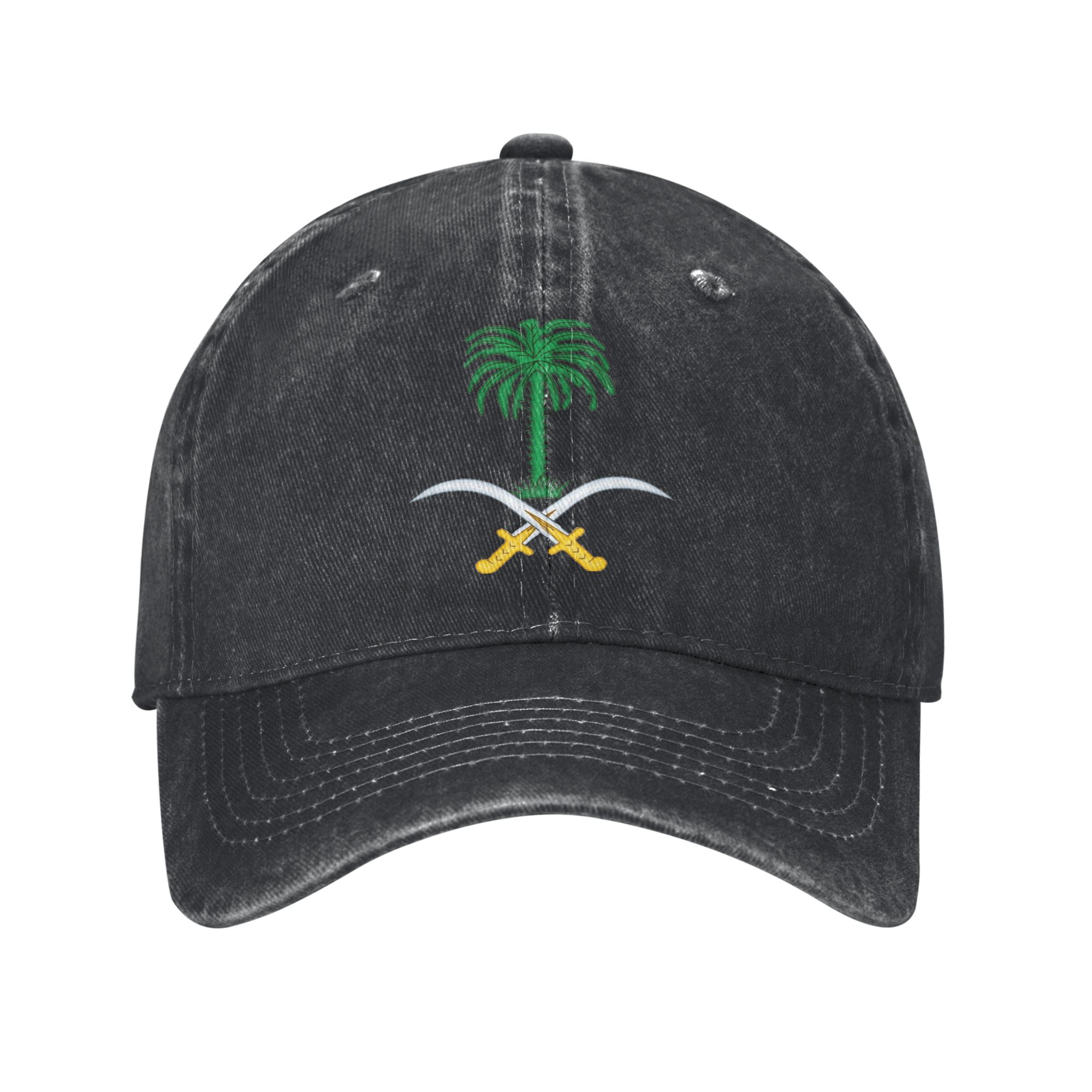 Casquette de baseball décontractée avec emblème de l'Arabie Saoudite pour hommes et femmes, idéale pour la fête nationale saoudienne, ajustable