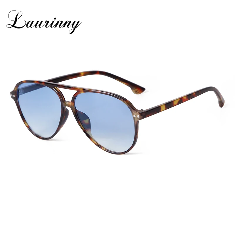 Lunettes de soleil de luxe pour pilotes, design rétro aviation, verres bleus dégradés, monture écaille, protection UV400 pour femmes et hommes