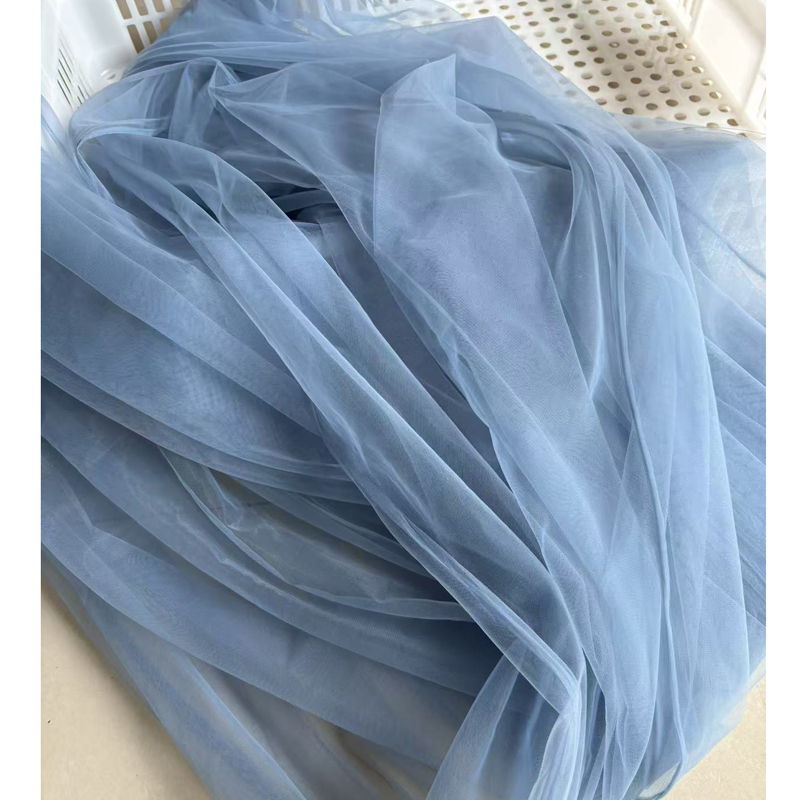 Série Bleue Tissu en maille douce pour DIY, rideaux de fête de mariage, décoration de chaise, couture et confection de vêtements