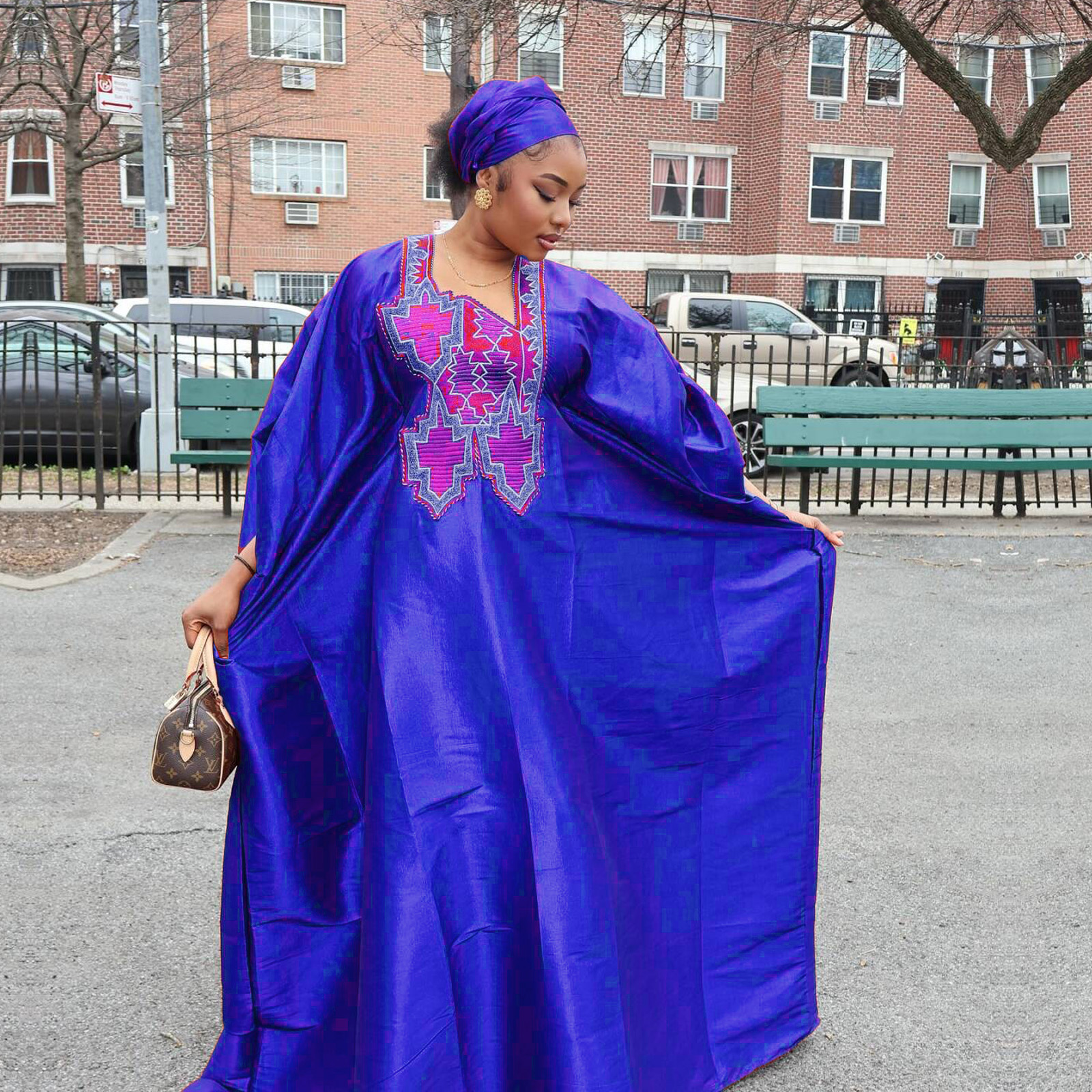 Tenue africaine pour femmes Abaya broderie grande taille robe d'église de fête élégante