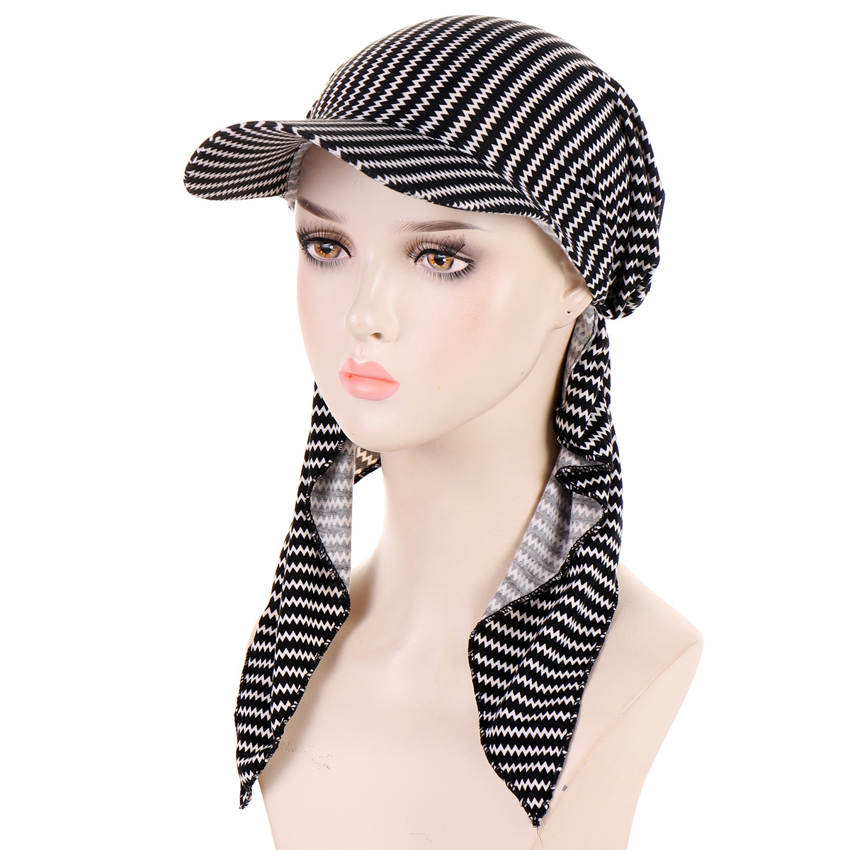 Chimprint-Casquette Hijab musulmane avec bord pour femmes, casquette de baseball, tête ronde, ramadan, vêtements de sauna pour dames, bonnet turban, mode