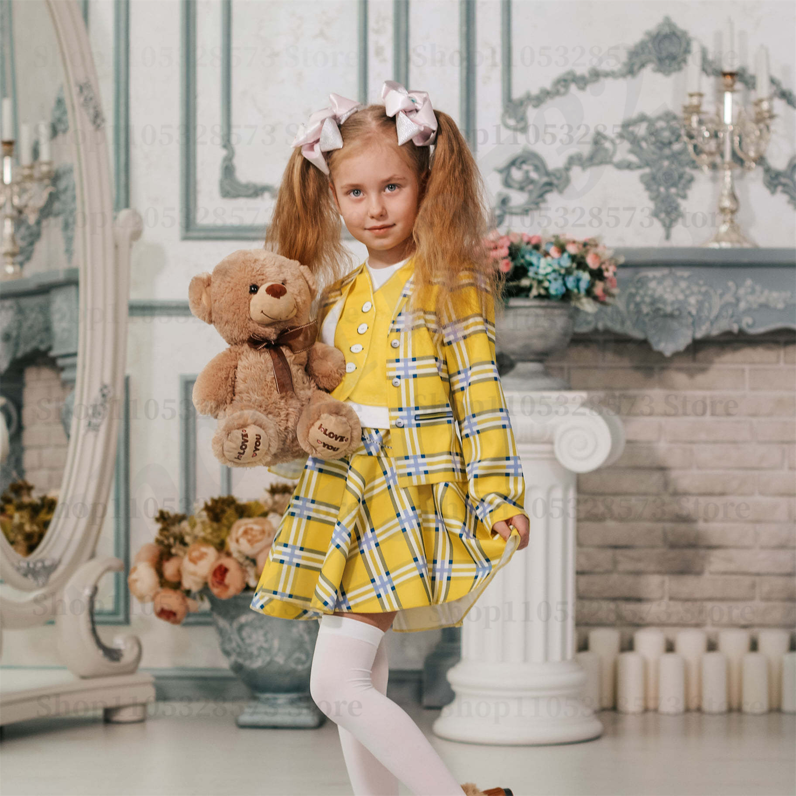 Costume Clueless pour filles, tenue 2 pièces, robe à carreaux pour carnaval, fête d'anniversaire, cosplay, tenue d'étudiante, fille sexy et épicée