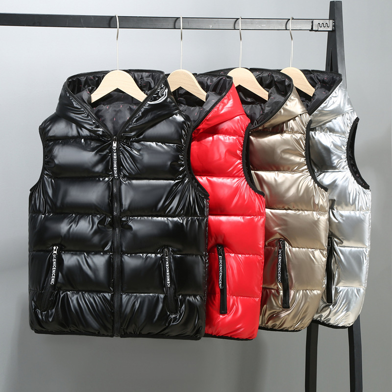 Style coréen 2025 automne hiver nouvelle mode hommes couleur unie Simple basique décontracté à la mode matelassé gilets hommes vêtements manteaux hauts