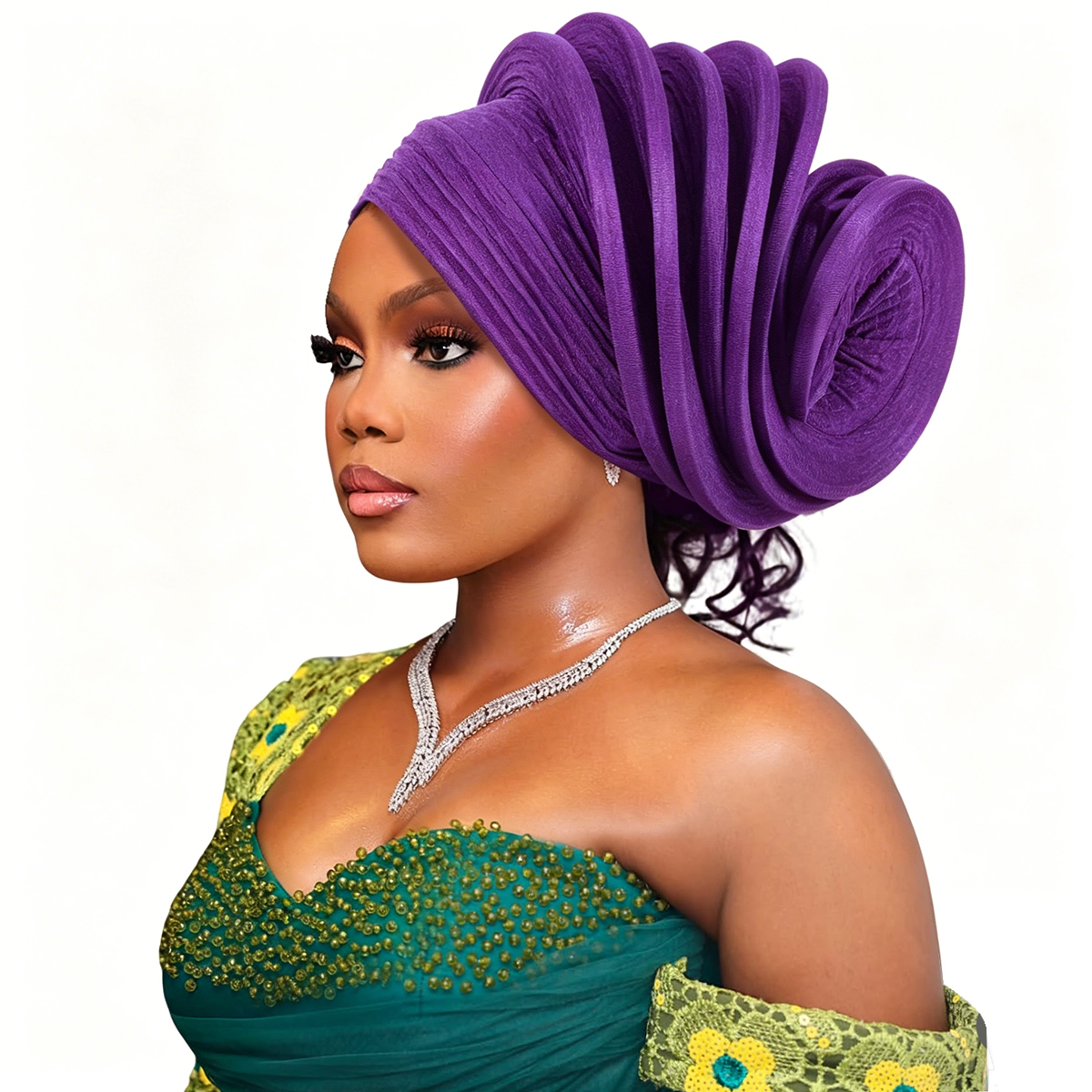 Nouveau design, prêt à porter : Turban africain, foulard pour femme, coiffe nigériane pour mariage, Auto Gele, coiffe de fête, chapeau