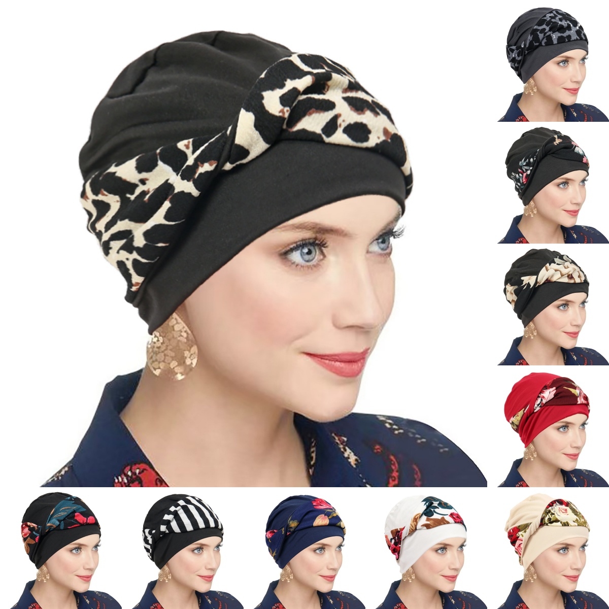 Nouveauté 2026 : Turbans tressés torsadés pour femmes musulmanes, foulards pré-noués, hijabs imprimés fleuris, bandanas, bonnets chimio et couvre-chefs