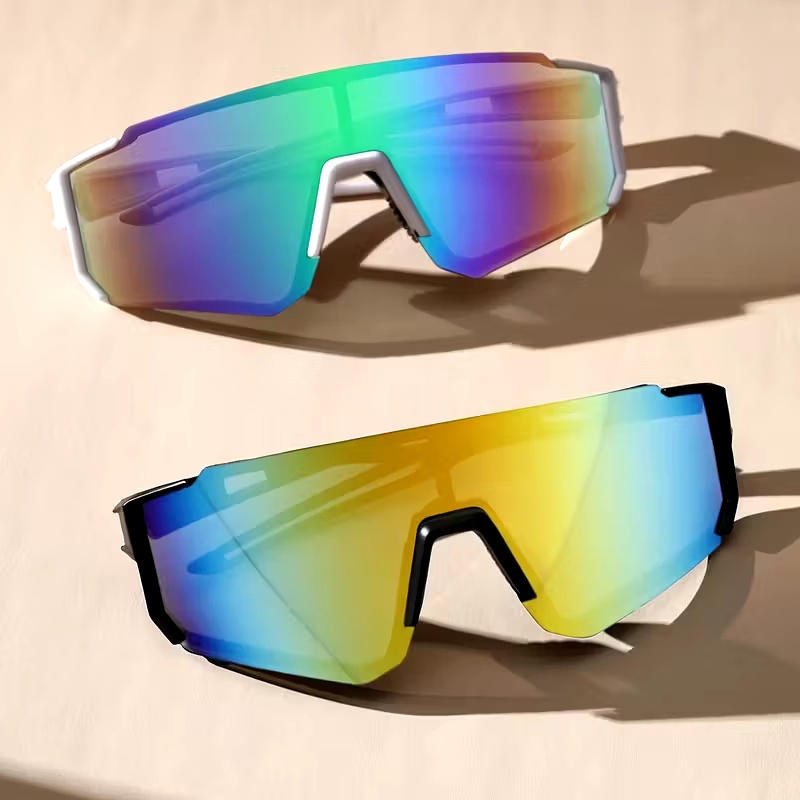 Lunettes de mode à monture large pour hommes - Matériau PC coloré, léger et durable, adaptées à la vie quotidienne et aux activités, style décontracté, lunettes décoratives ordinaires, lunettes légères