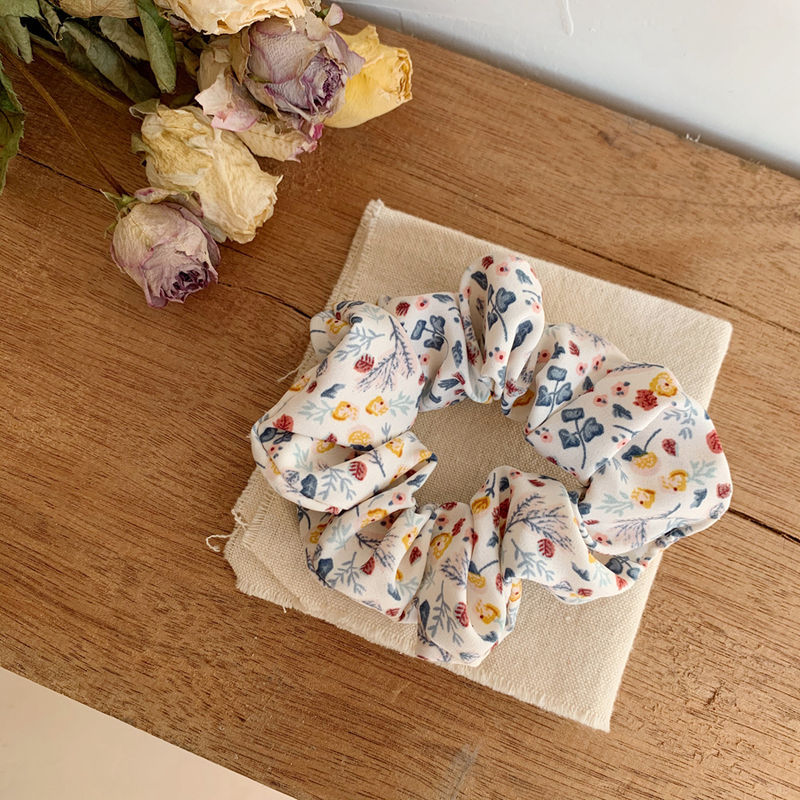 5 pièces de petits serre-têtes en tissu à motifs floraux, accessoires pour cheveux pour filles, corde à cheveux en tissu français pour femmes