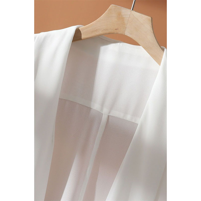 Manteau en mousseline de soie pour femmes, châle féminin, vêtements d'été, protection solaire, veste mince, cardigan, mode, nouveau, 2025