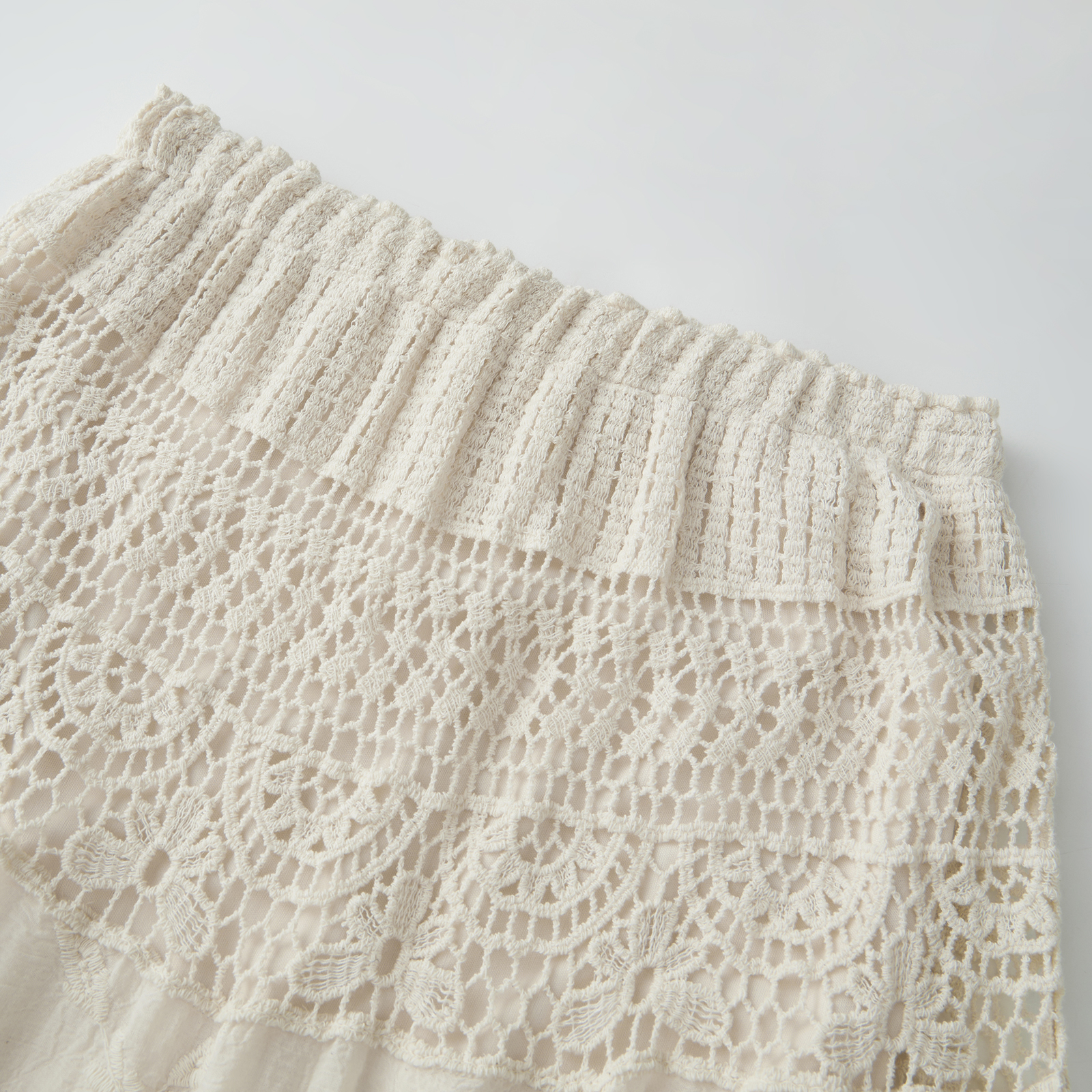 Yiiciovy été dentelle fleur jupes de plage femmes a-ligne Maxi jupe longue Crochet Boho jupe fluide pour tenues de vacances à la plage