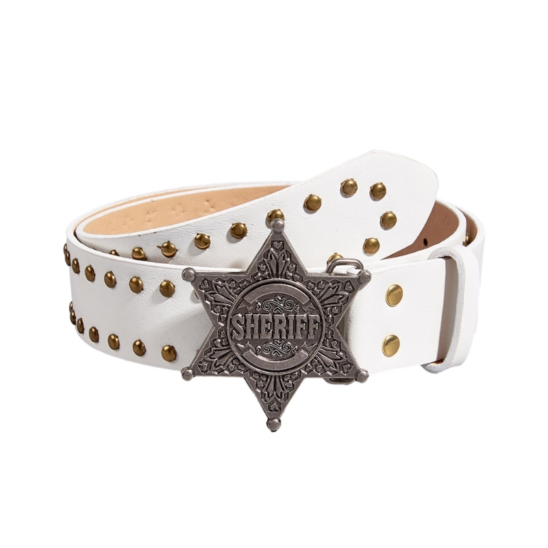 Ceinture de taille de cow-girl occidentale, ceinture large, accessoires de jeans, conception assortie avec tout, rivet punk, décorations de mode Y2k
