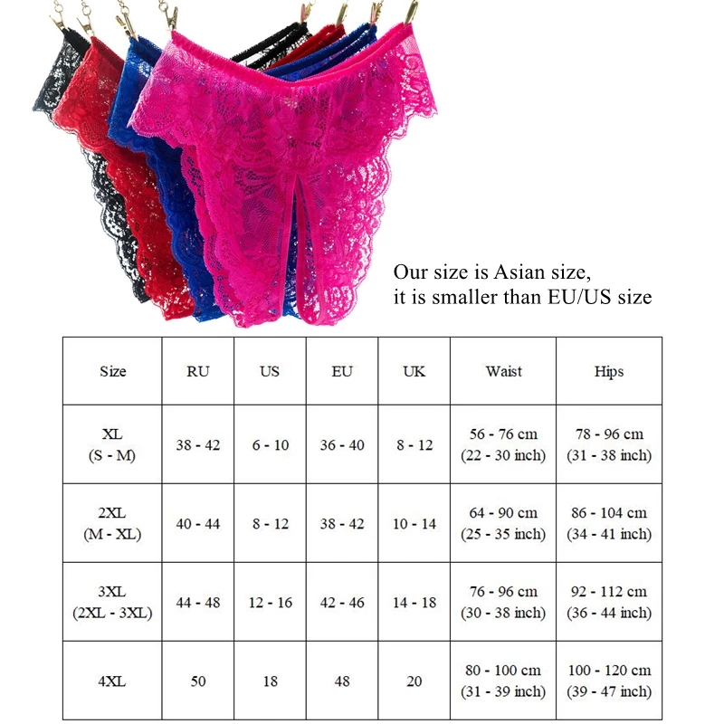Grande taille Lingerie Sexy culotte sans entrejambe femmes érotique ouvert entrejambe sous-vêtements évider vêtements exotiques dames Transparent G-string