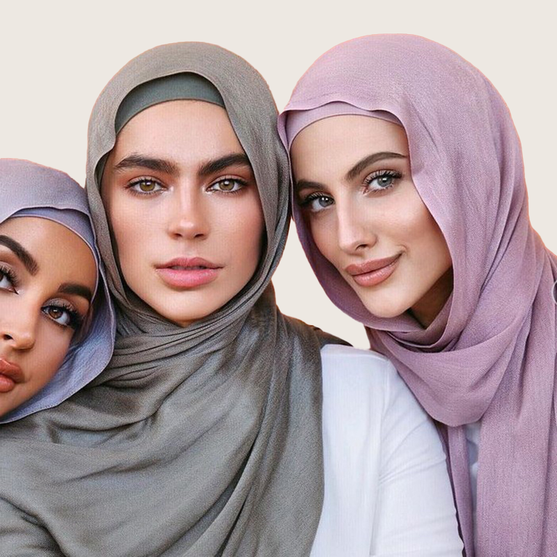 Ensemble Hijab en Viscose pour Femmes Musulmanes, Châle Doux, Casquette en Jersey, Coton Uni, Modal, pour Document Assressenti, 2 Pièces