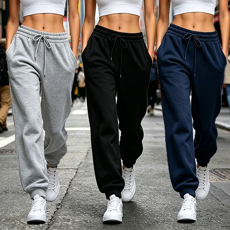 Pantalon de jogging décontracté et confortable pour femme, style urbain, polyvalent, en promotion