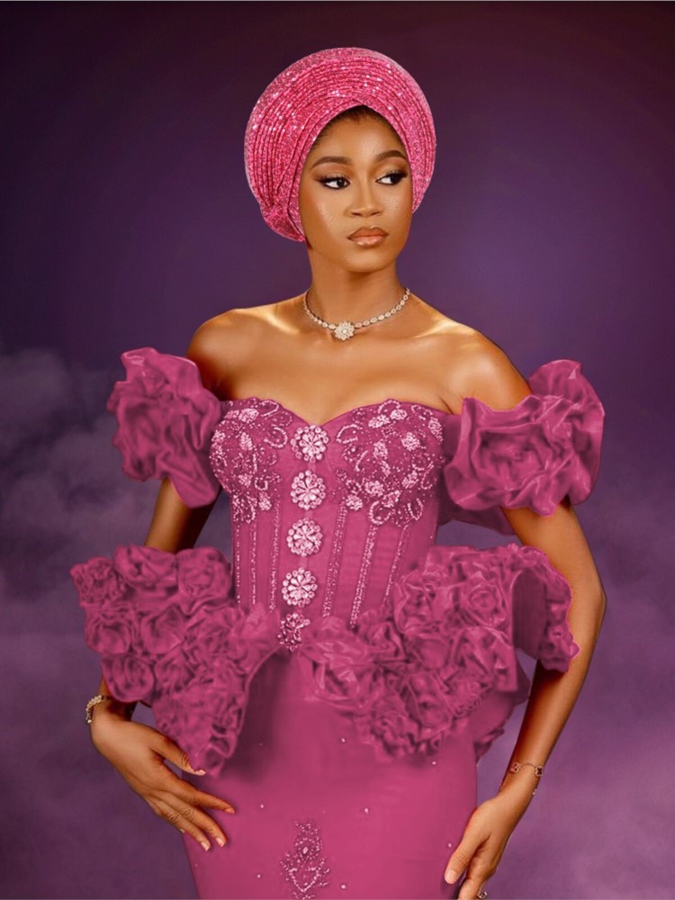 Geles de mariage nigérian, couvre-chef africain, Turbans Auto Gele pour femmes, tissu Aso Oke, couvre-chef musulman, couvre-chef féminin