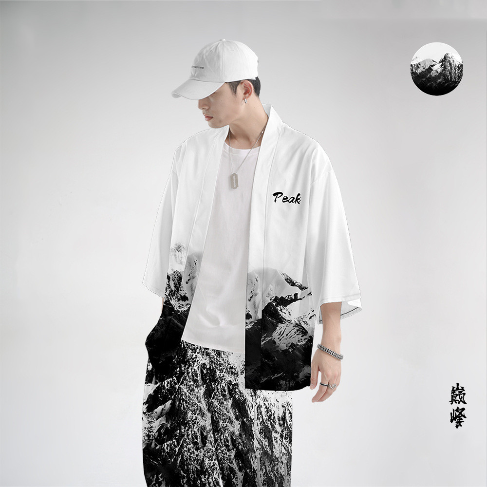 Vêtements traditionnels japonais pour hommes, pantalon kimono rétro, mode asiatique, trempée Tang Harajuku Hanfu
