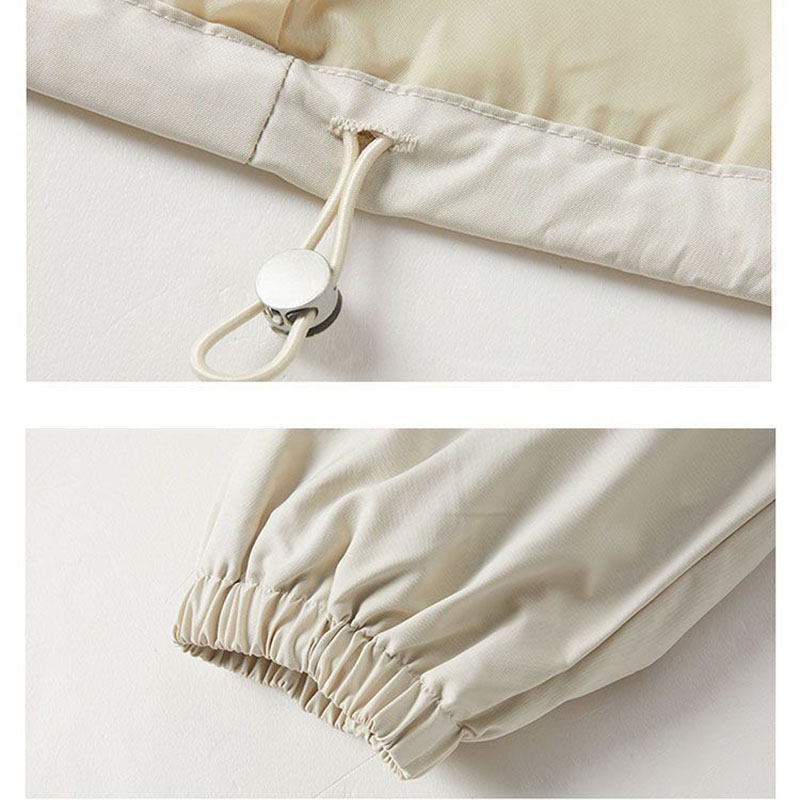 Manteau d'automne pour femmes 2026, veste à capuche, manches longues, poches zippées, coupe-vent décontracté, vestes basiques, vêtements d'extérieur, capuche à empiècements E25