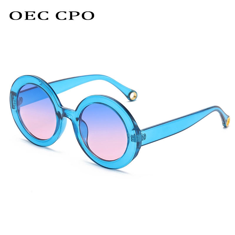Lunettes de soleil rondes colorées punk pour femmes et hommes, nouvelle mode, nickel é, marque de styliste, bonbons, nuances UV400