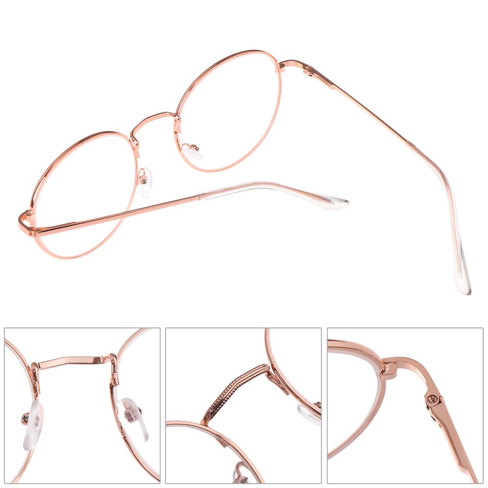 Nouvelle mode femmes hommes métal Vintage lunettes rondes surdimensionné lunettes cadre optique monture de lunettes lunettes lunettes