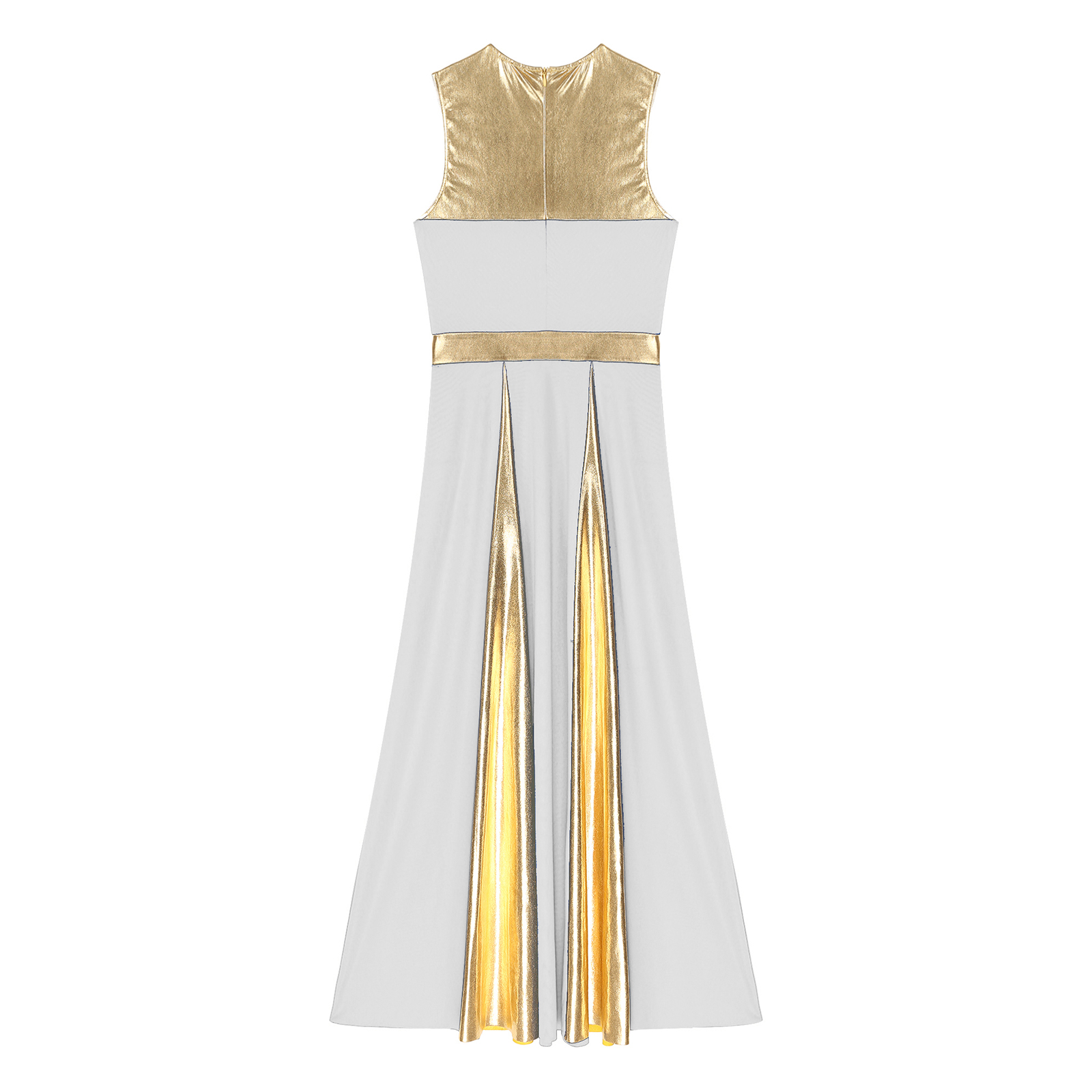 Robe de danse d'éloge pour femmes, Patchwork, sans manches, robes de danse lyrique, culte d'église, chorale, vêtements de danse, Costume de spectacle sur scène