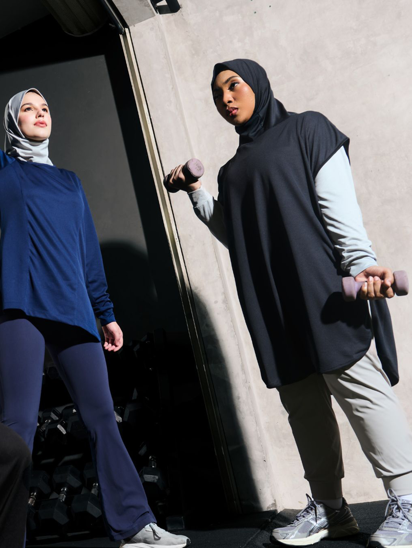 Hijab sport à capuche grande taille, écharpe à séchage rapide, hijab instantané pour femmes musulmanes, facile à porter, vêtements de sport pour femme, gym
