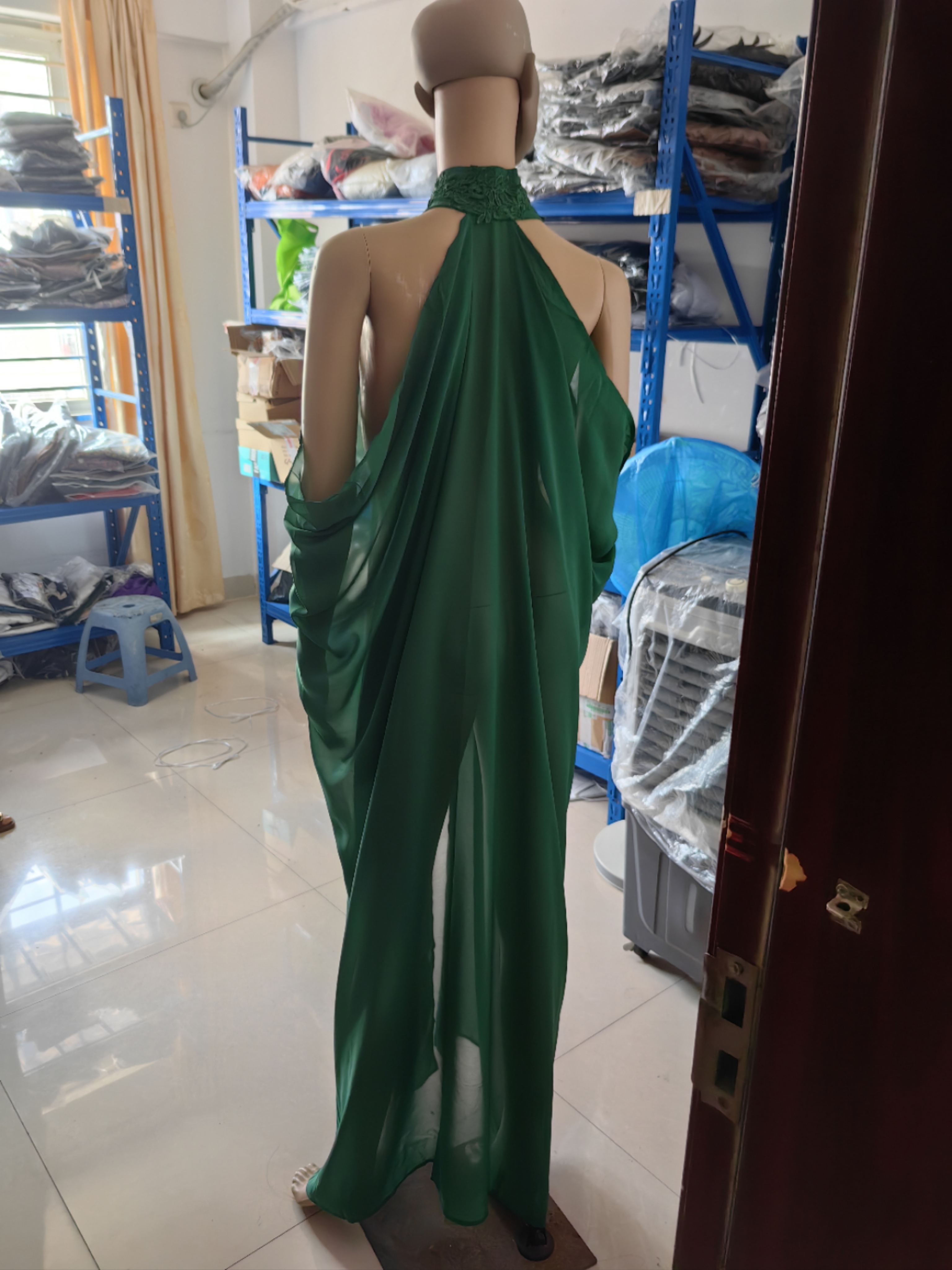 Cape en mousseline de soie pour femme, châle nickel é médiéval, robe gothique Wicca, noir, vert, rouge, cosplay, robe victorienne, costume d'Halloween Everak