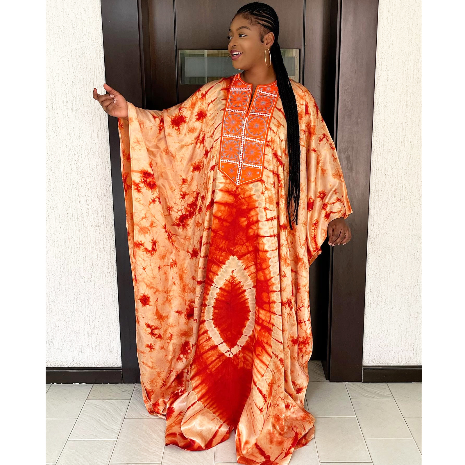 Robes africaines pour femmes cravate teinte Dashiki broderie Design Couple mode robe élégante avec écharpe