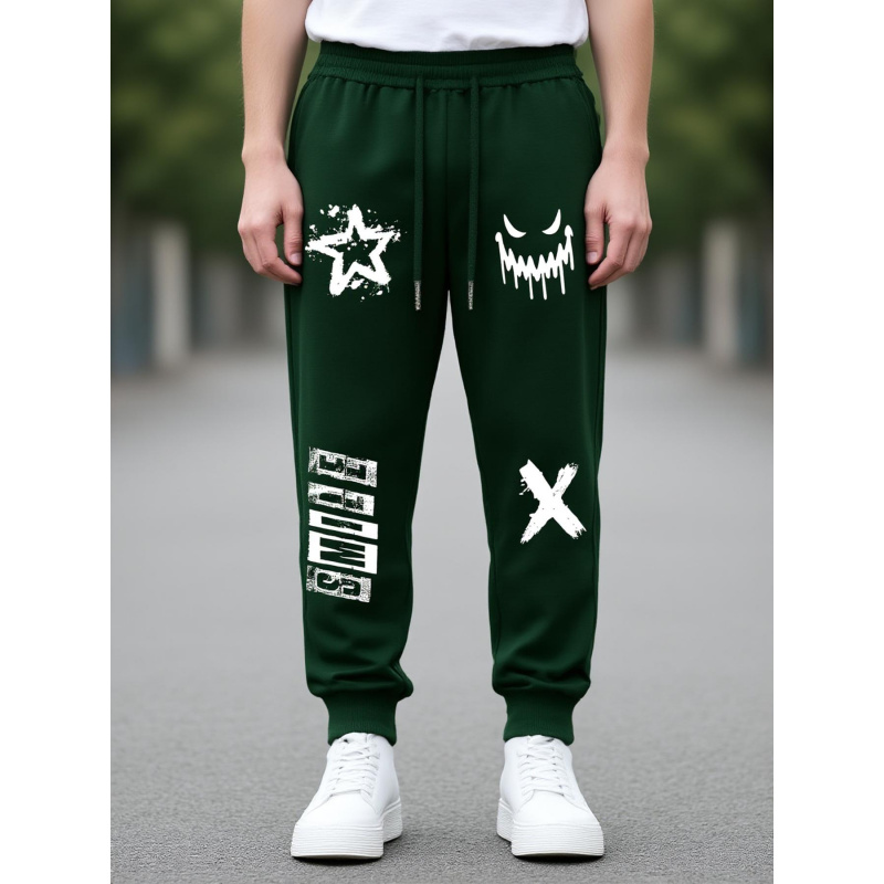 Pantalons décontractés imprimés tendance pour hommes, adaptés aux sorties en plein air, au shopping et aux sports