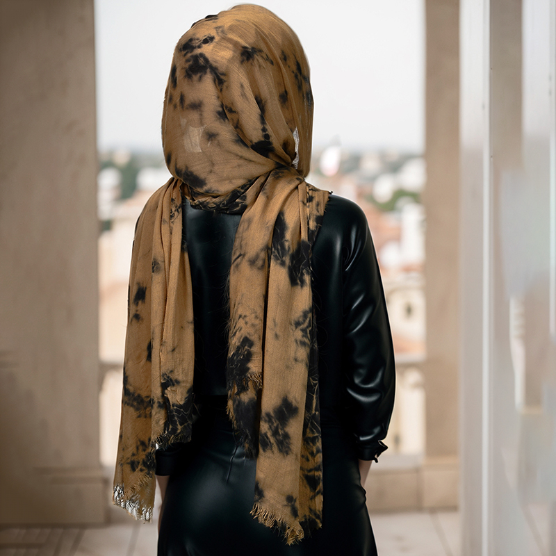 Mode imprimé musulman Hijab respirant Hijabs rayonne Viscose tissé cravate-teinture châles colorés femmes musulmanes foulard Hijabs