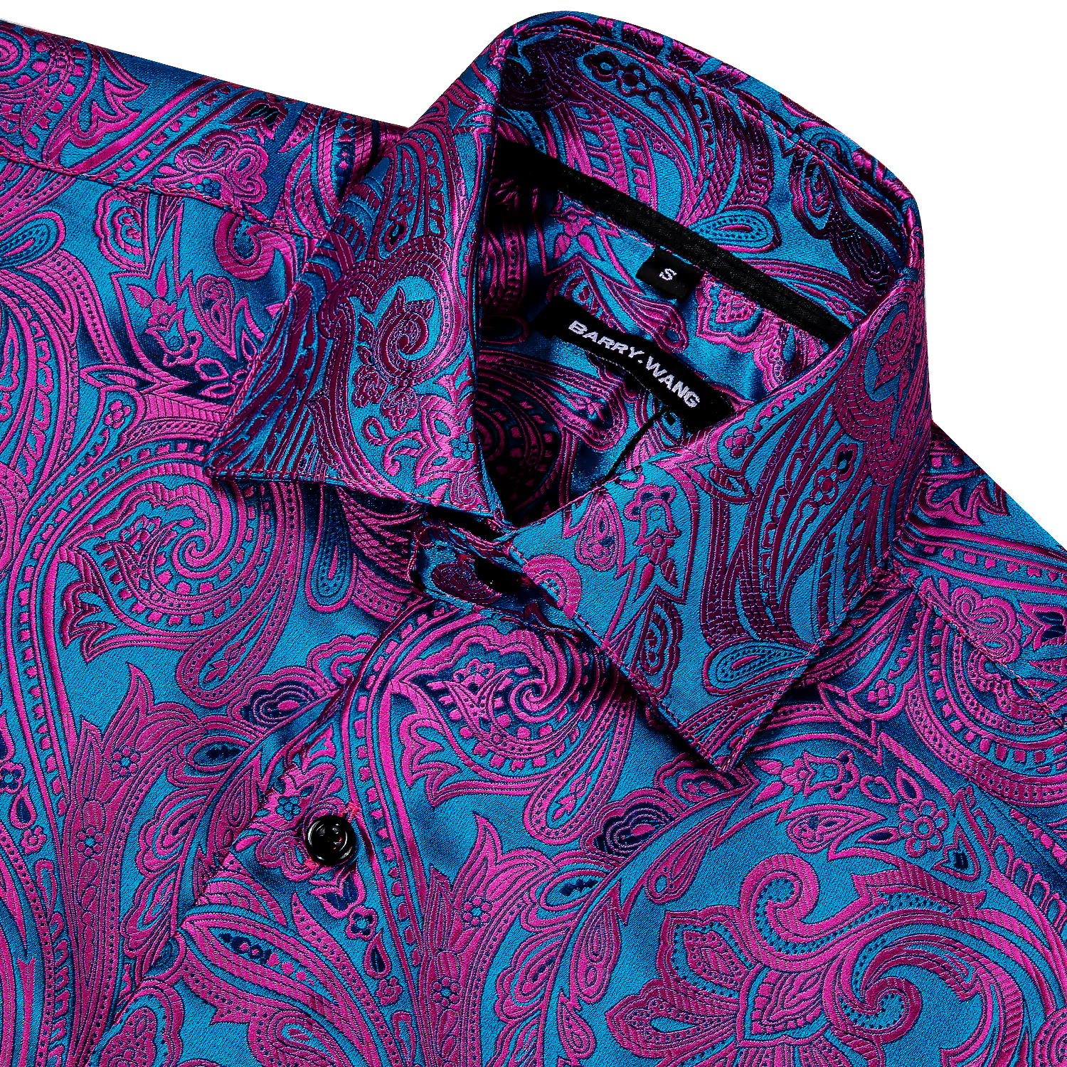 Chemise d'affaires à la mode pour hommes avec motif paisley irisé, adaptée aux rassemblements quotidiens et aux sorties de loisirs.