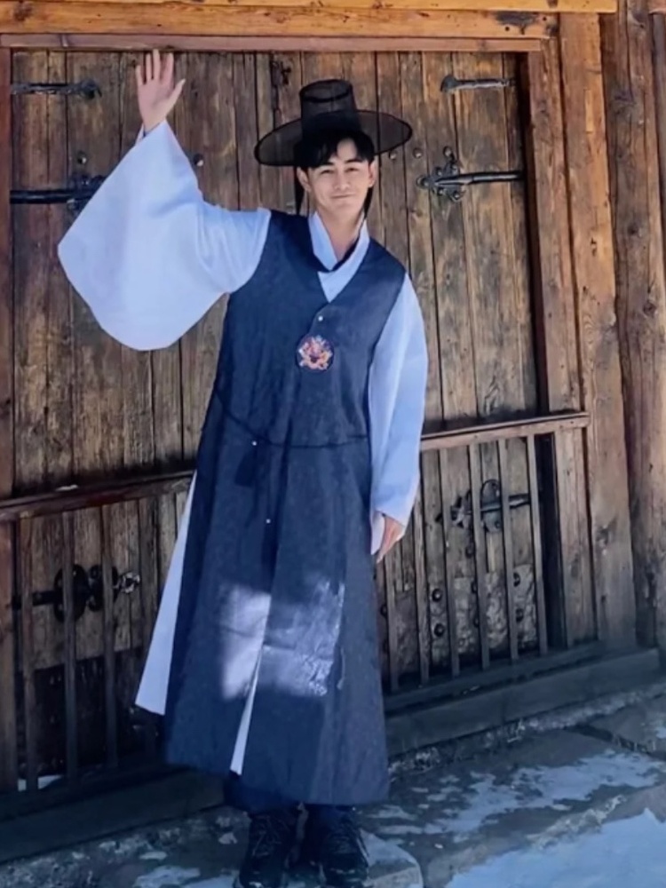 한Costume de mariage traditionnel coréen Hanbok orthodoxe coréen, vêtements ethniques masculins en Satin pour hommes, Costume de danse Cosplay