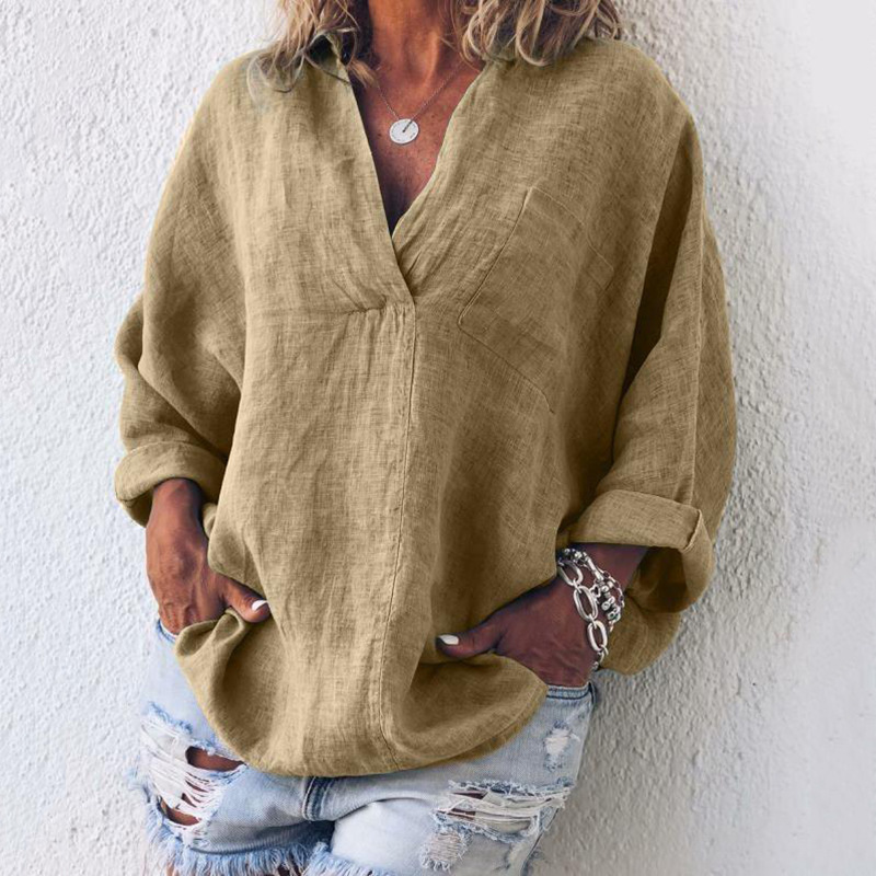 Chemises amples décontractées unies pour femmes, collection automne 2026 – Blouses et chemisiers oversize vintage élégants pour jeunes femmes