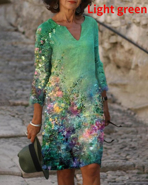 Nouveau printemps femmes lâche Vintage volants robe été grand imprimé Boho décontracté fête robes élégantes
